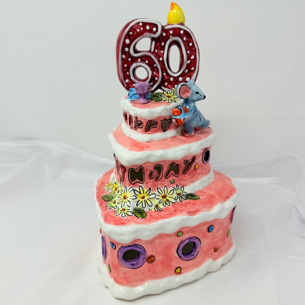 Very cool VTG Retired‎ Blue Sky Clayworks -Happy 60th Birthday Figurine